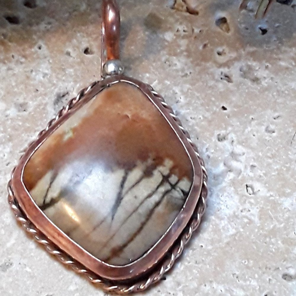 Picture Jasper & Copper Pendant Necklace Southwestern David Umpleby